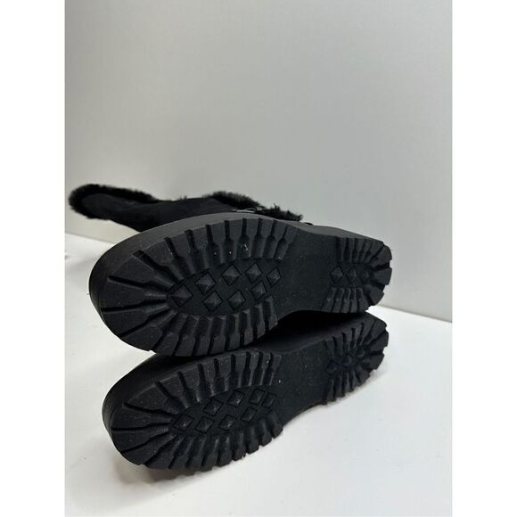 Wanted Faux Leather Fur Lined Winter Black Boots Size 7 New - Picture 9 of 9